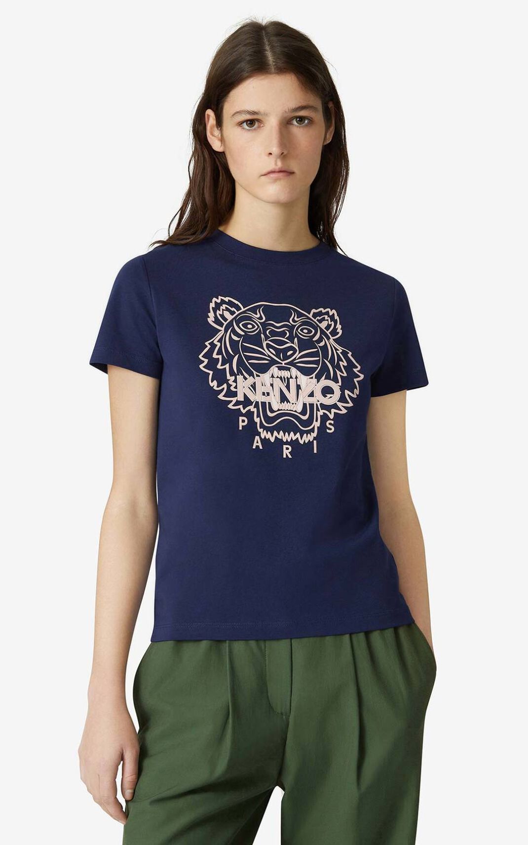 Kenzo Tiger Camisetas Mujer Azules | 8457120-WZ